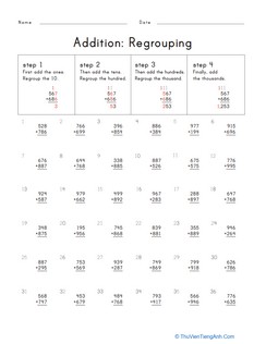 Extra Practice: Three-Digit Addition with Regrouping