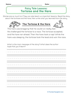 Fairy Tale Lessons: Tortoise and the Hare