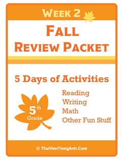 Fifth Grade Fall Review Packet – Week 2