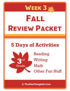 Third Grade Fall Review Packet – Week 3