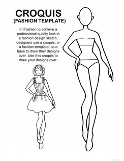 Fashion Template Coloring Page