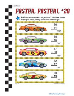 Faster, Faster: Two-Digit Addition #26