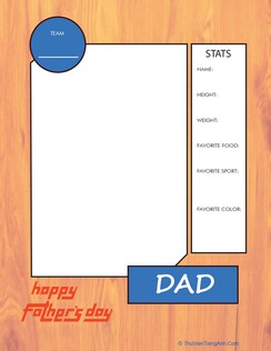 Father’s Day Baseball Card