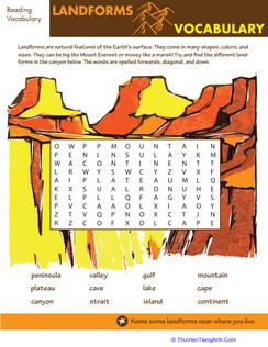 Find the Hidden Landform Vocabulary