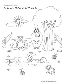 Letter Recognition Coloring Page