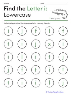Find the Letter i: Lowercase