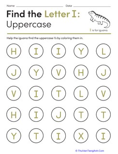 Find the Letter I: Uppercase