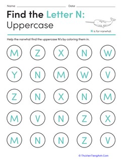 Find the Letter N: Uppercase
