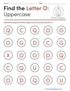 Find the Letter O: Uppercase