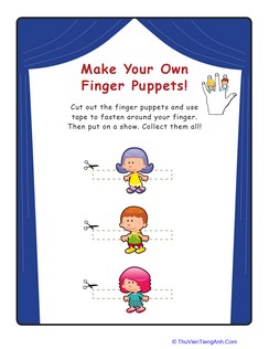 Colorful Kids Finger Puppets