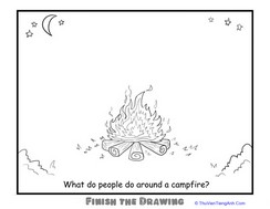 Finish the Drawing: Campfire