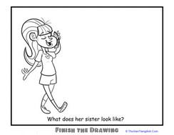 Finish the Drawing: Draw Her Sister