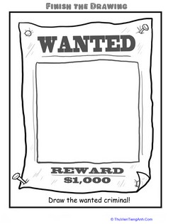 Finish the Drawing: Draw the Wanted Criminal!