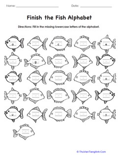 Finish the Fish Alphabet