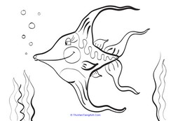 Miss Fish Coloring Page