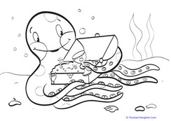Buried Treasure Coloring Page