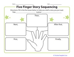 Five Finger Story Sequencing
