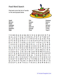 Food Word Search