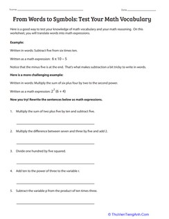 From Words to Symbols: Test Your Math Vocabulary (Part One)