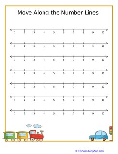 Move Along the Number Lines: Blank Templates