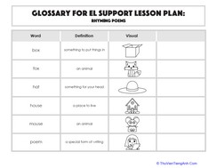 Glossary: Rhyming Poems