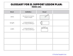 Glossary: Finding Area