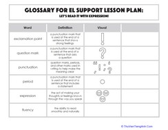 Glossary: Let’s Read It With Expression!