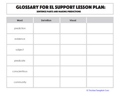 Glossary: Sentence Parts and Making Predictions