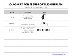 Glossary: Sharing Opinions About Stories