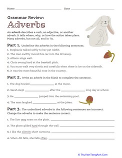 Grammar Review: Adverbs