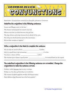 Grammar Review: Conjunctions