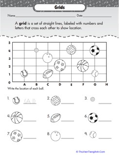 Coordinate Grid: Basic Practice with Sports!