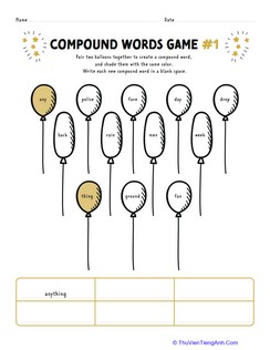 Compound Words Game #1