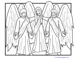 Guardian Angels Coloring Page