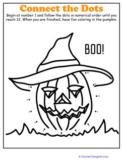 Halloween Dot-to-Dot: Scarecrow