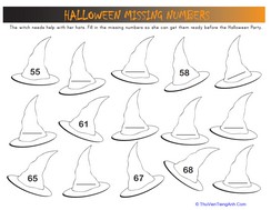 Halloween Numbers: Witch Hats