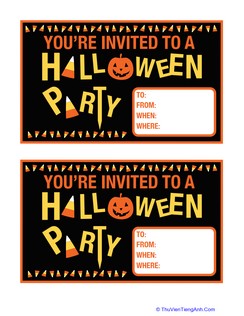 Adorable Halloween Party Invitations