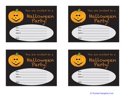 Jack-o’-Lantern Halloween Party Invitations