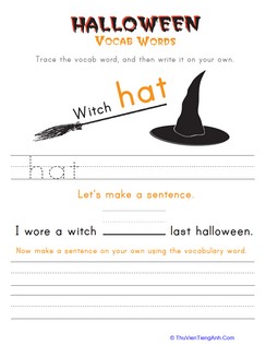 Halloween Vocab Words: Hat