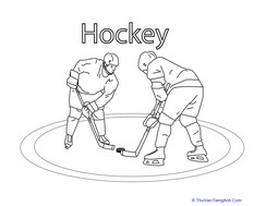 Hockey Coloring Sheet