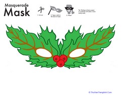 Holiday Holly Mask