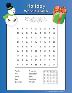 Holiday Word Search