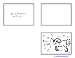 Unicorn Thank You Card