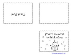 Cupcake Thank You Card