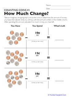 Counting Coins #1: How Much Change?
