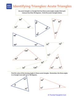 Identifying Triangles: Acute Triangles