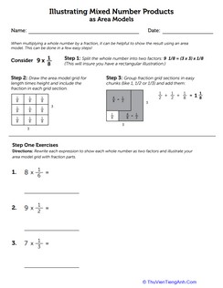 Illustrating Mixed Number Products as Area Models