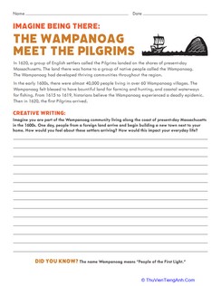 Imagine Being There: The Wampanoag Meet the Pilgrims