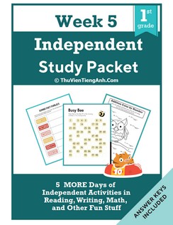 First Grade Independent Study Packet – Week 5