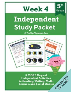 Fifth Grade Independent Study Packet – Week 4